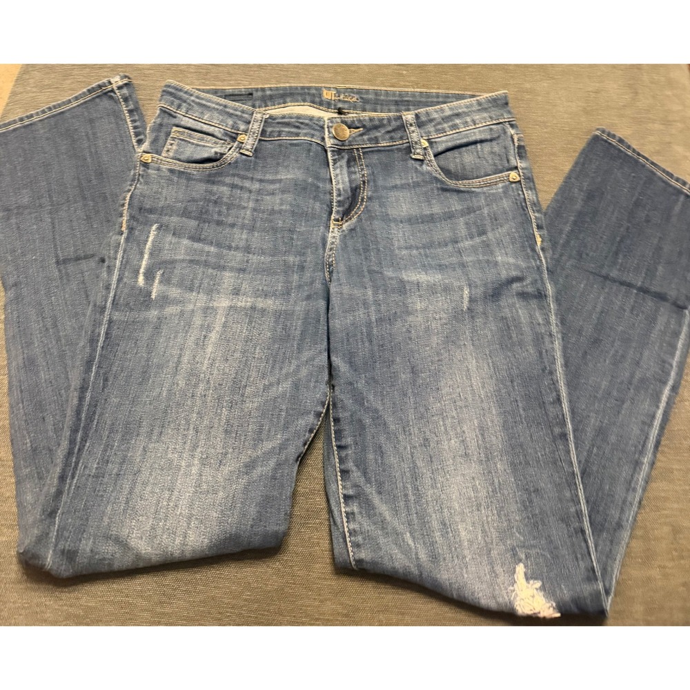 KUT from the‎ Kloth Catherine Boyfriend Distressed Jeans Medium Wash Size 6